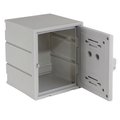 Remco Plastics Box Locker for 4 Tier, Plastic, Flat Top, 15X15X18, Gray 015001518BX1027